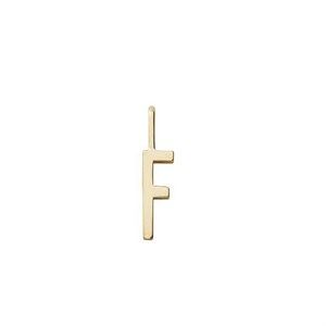 Image of Design Letters - Bogstav vedhæng H10 - "F" - Forgyldt guld