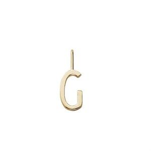 Image of Design Letters - Bogstav vedhæng H10 - "G" - Forgyldt guld