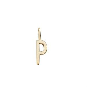 Image of Design Letters - Bogstav vedhæng H10 - "P" - Forgyldt guld