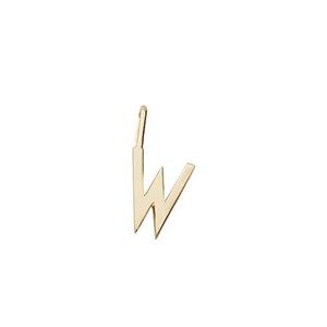 Image of Design Letters - Bogstav vedhæng H10 - "W" - Forgyldt guld