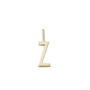 Image of Design Letters - Bogstav vedhæng H10 - "Z" - Forgyldt guld