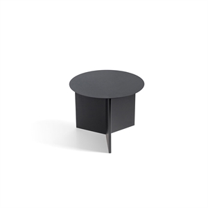 Hay - Bord - Slit table round - Sort/Black - Stål/Steel - Ø45 cm 