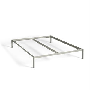 HAY - Connect Bed - Sengeramme - Varm grå - 160 x 200 cm - med supportbar i midten