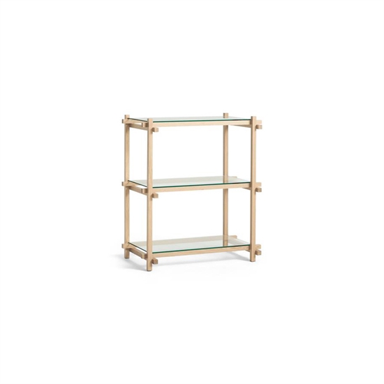 Hay - Woody Shelving 2.0 Column Low - Eg/glas - 3 glashylder