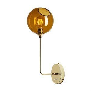 Image of Design By Us - Væglampe "Ballroom the wall" - Guld base/rav (57 cm)