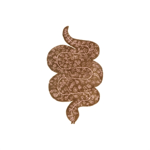 Bongusta - Snake Rug - Tæppe - Brown & rose - 83 x 147 cm