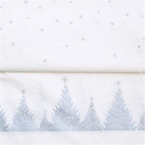 Image of AU Maison - juledug i coated fabric - silver/white