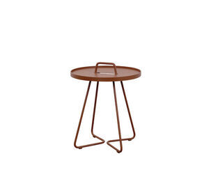 Cane-Line - On-the-move sidebord lille  Desert red, aluminium