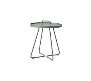 Cane-Line - On-the-move sidebord lille  Dusty green, aluminium