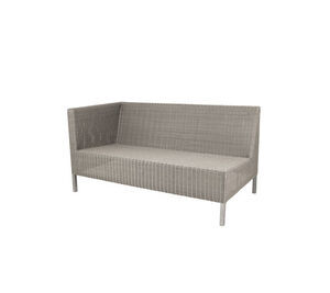 Cane-Line - Connect Dining lounge 2-pers. sofa højre modul - Taupe - Cane-line Weave