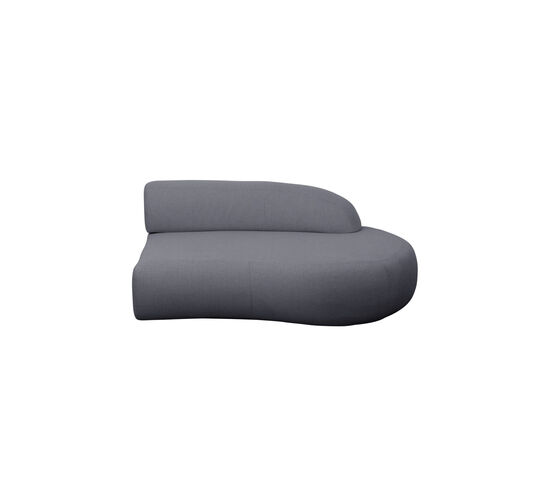 Cane-Line - Mellow sofa modul venstre m/kort ryglæn  Grey, Cane-line AirTouch