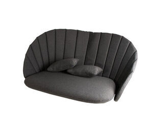 Cane-Line - Peacock 2-pers. sofa hyndesæt 4 hynder pr. hyndesæt Dark grey, Cane-line Focus