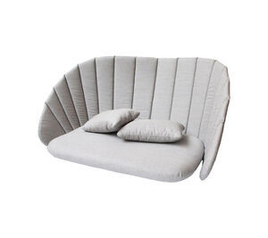 Cane-Line - Peacock 2-pers. sofa hyndesæt 4 hynder pr. hyndesæt Light grey, Cane-line Natté