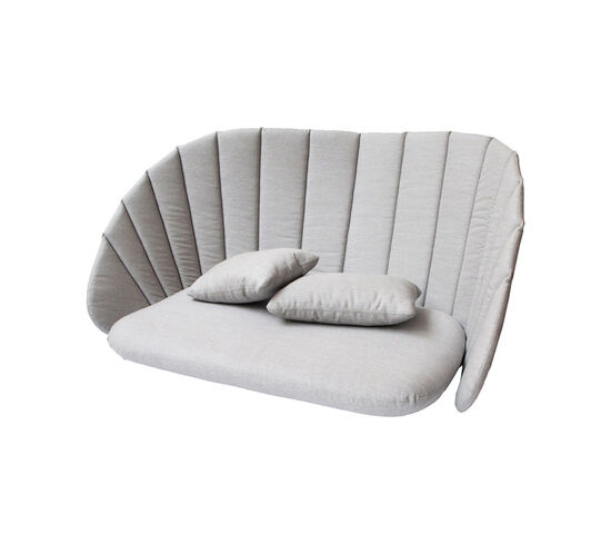 Cane-Line - Peacock 2-pers. sofa hyndesæt 4 hynder pr. hyndesæt Light grey, Cane-line Natté