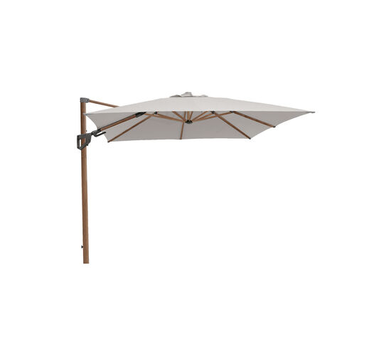 Cane-Line - Hyde luxe hanging parasol, 3x4 m Dusty white dug Wood look, aluminium pol