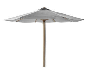 Cane-Line - Classic parasol m/snoretræk, dia. 3 m - Light grey /Teak