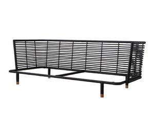 Cane-Line - Sense 3-pers. sofa ramme INDOOR - Black, rattan