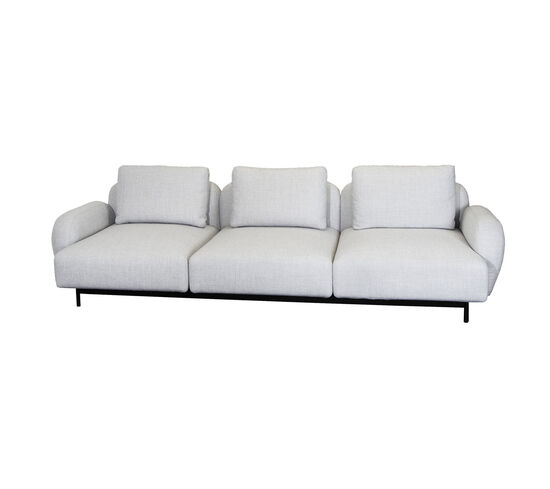 Cane-Line - Aura 3-pers. sofa m/lavt armlæn  Light grey, Cane-line Ambience