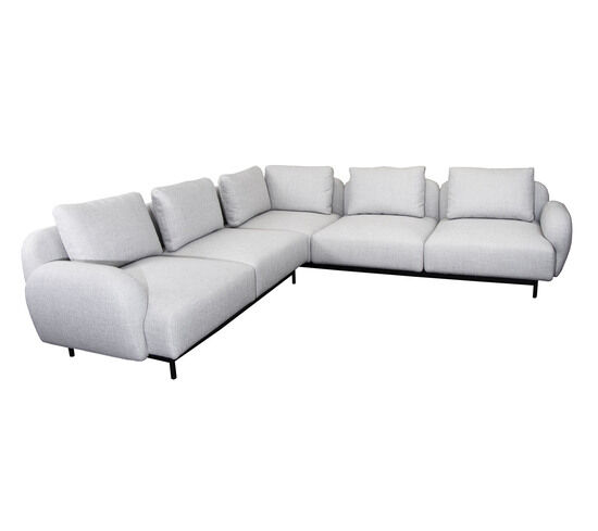 Cane-Line - Aura hjørnesofa m/lavt armlæn  Light grey, Cane-line Ambience