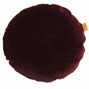 Skriver Collection - Velour pude "City" - Ø45 cm - Bordeaux Billede af Skriver Collection - Velour pude "City" - Ø45 cm - Bordeaux