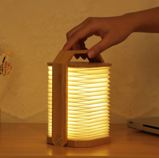 Gingko - Smart Origami Lamp - Bamboo