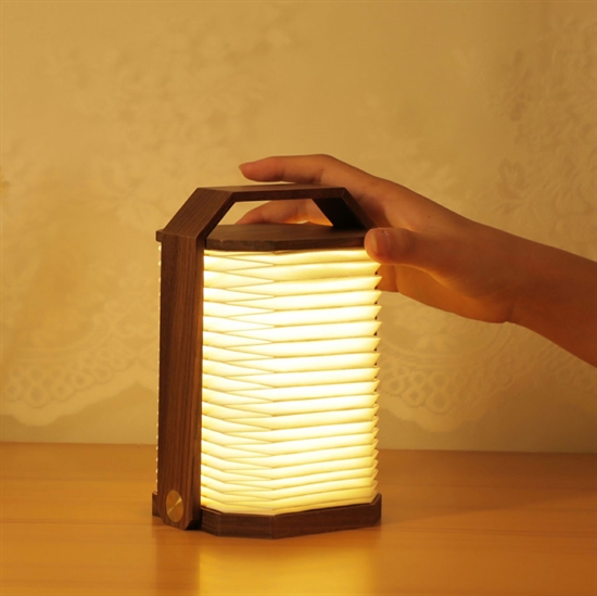 Gingko - Smart Origami Lamp - Walnut