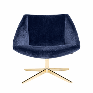 Image of Bloomingville - Elegant Chair - Blå m/guld - Polyester