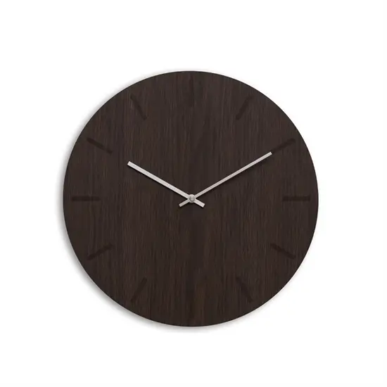 Hemverk - Vægur - Dark Oak - Mørk Eg/Sølv - Ø38 cm