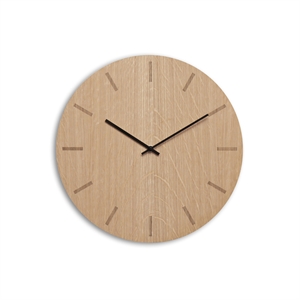 Hemverk - Vægur - Light Oak - Eg/Sort - Ø28 cm