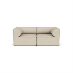 Audo Copenhagen - Eave 96, 2-Seater, Configuration 1, Upholstered With PC2T, EU - HR Foam, 0202 (White), Savanna, Savanna, Kvadrat