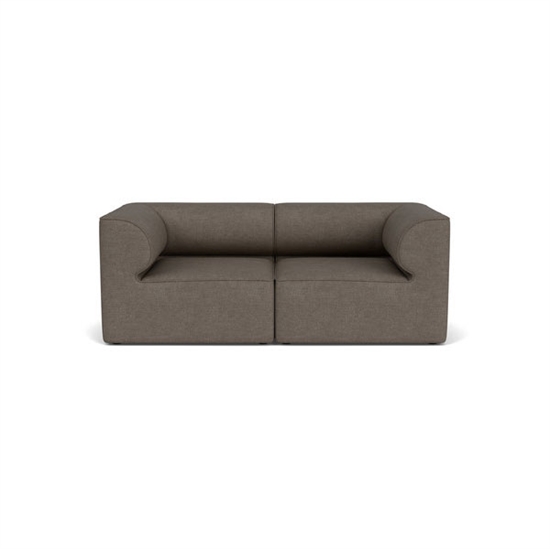 Audo Copenhagen - Eave 96, 2-Seater, Configuration 1, Upholstered With PC0T, EU - HR Foam, 16 (Dark Grey), Audo Bouclé, Audo Bouclé, Audo