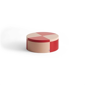 Hay - Tin Container - Round - Red/Soft Pink