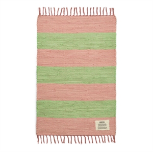 Bongusta - Chindi Rug 60x90cm - Tæppe - Bubblegum & bright green