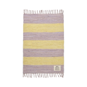 Bongusta - Chindi Rug 60x90cm - Tæppe - Lilac & neon yellow