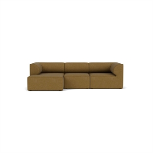 Audo Copenhagen - Eave 96, 3-Seater, Configuration 12, Upholstered With PC0T, EU - HR Foam, 06 (Gold), Audo Bouclé, Audo Bouclé, Audo