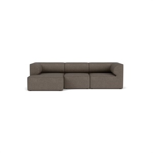 Audo Copenhagen - Eave 96, 3-Seater, Configuration 12, Upholstered With PC0T, EU - HR Foam, 16 (Dark Grey), Audo Bouclé, Audo Bouclé, Audo