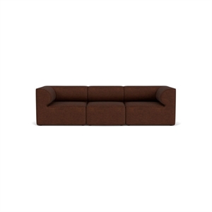 Audo Copenhagen - Eave 96, 3-Seater, Configuration 2, Upholstered With PC0T, EU - HR Foam, 08 (Bordeaux), Audo Bouclé, Audo Bouclé, Audo