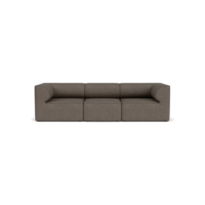 Audo Copenhagen - Eave 96, 3-Seater, Configuration 2, Upholstered With PC0T, EU - HR Foam, 16 (Dark Grey), Audo Bouclé, Audo Bouclé, Audo