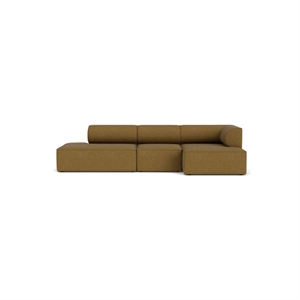 Audo Copenhagen - Eave 96, 3-Seater, Configuration 9, Upholstered With PC0T, EU - HR Foam, 06 (Gold), Audo Bouclé, Audo Bouclé, Audo