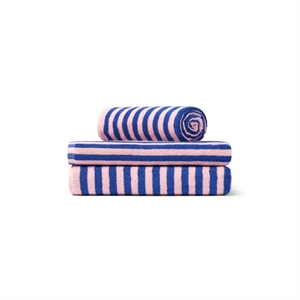 Bongusta - Naram - Gæstehåndklæde - Dazzling blue og rose - 50x80 cm