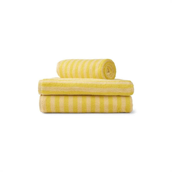 Bongusta - Naram Bath Sheets - Pristine og neon yellow - 100x150 cm