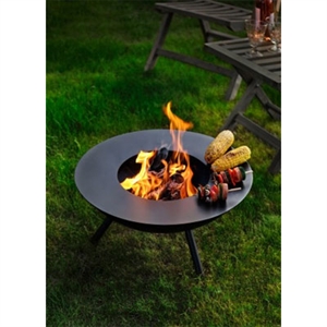 Philippi - Flames Set:  fire pit L with cover and tong