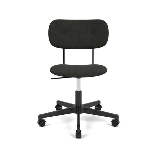 Audo Copenhagen - Co Task Chair, Star Base w/Casters Soft, Black Aluminium, Seat and Back Upholstered With PC1T, EU/US - CAL117 Foam, 0198 (Black), Re-wool, Re-wool, Kvadrat