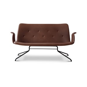 Image of Bent Hansen - Primum Sofa - Cognac m. sorte ben - m. armlæn