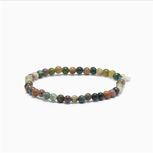 Soï - Indian Agate - Krystal armbånd - 4 mm