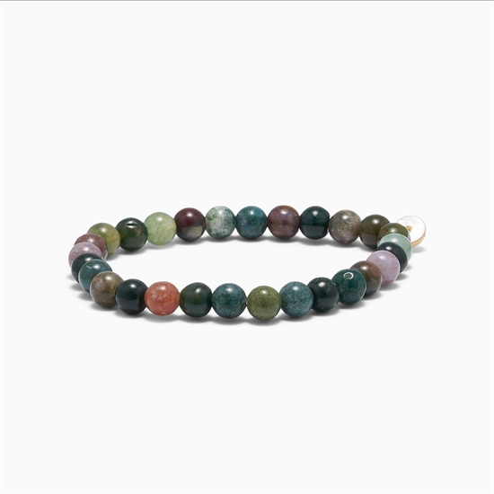 Soï - Indian Agate - Krystal armbånd - 6mm