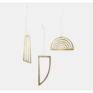 Image of Ferm Living - Ornament - Golden (Sæf af 3 stk.)