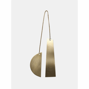 Image of Ferm Living - Ornament - Twin Half Moon - Brass