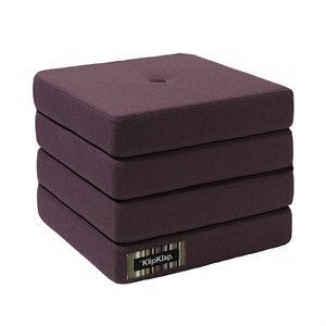 Image of By KlipKlap madras - KK 4 fold - Plum med Plum knap