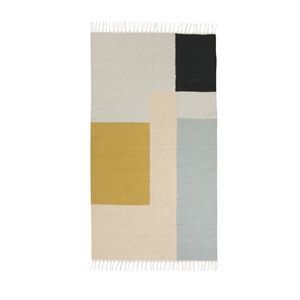 Image of Ferm Living - Kelim Rug/tæppe - Squares - Small